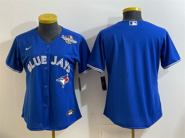 Women's Toronto Blue Jays Blank Royal 2025 World Series Cool Base Stitched Baseball Jersey(Run Small)