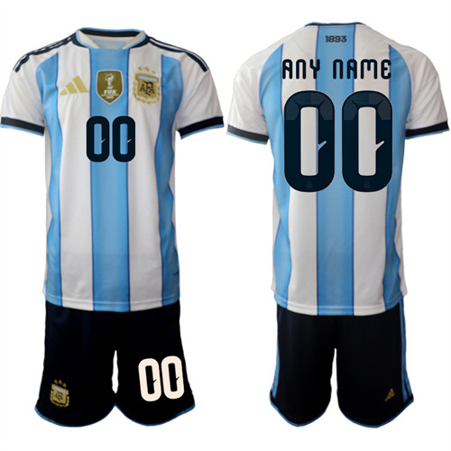 Men's Argentina Custom Any Name And Number National Team FIFA x World Cup 2026 Home White On Field Jersey