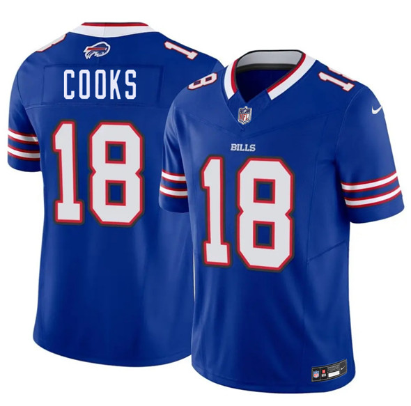 Men's Buffalo Bills #18 Brandin Cooks Blue 2025 F.U.S.E. Vapor Untouchable Limited Football Stitched Jersey