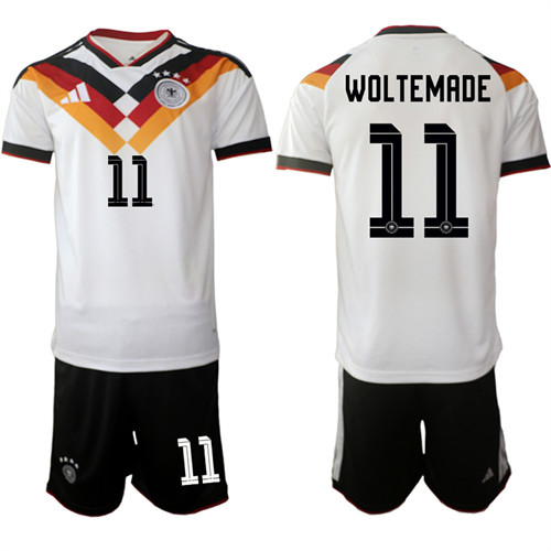 Men's Germany #11 WOLTEMADE National Team FIFA x World Cup 2026 Home White On Field Jersey