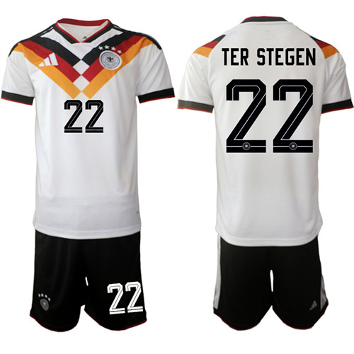Men's Germany #22 TER STEGEN National Team FIFA x World Cup 2026 Home White On Field Jersey
