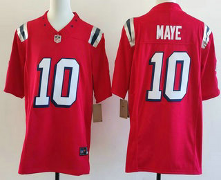 Men's New England Patriots #0 Christian Gonzalez Limited Red Fashion FUSE Vapor Jersey
