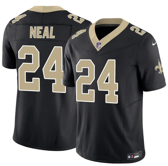 Men's New Orleans Saints #24 Devin Neal Black 2025 F.U.S.E Vapor Limited Football Stitched Jersey