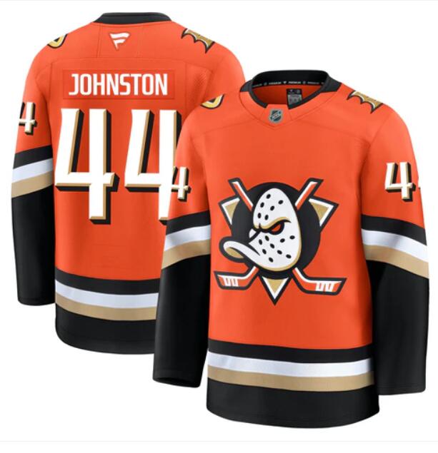 Men'S Anaheim Ducks #44 Ross Johnston Fanatics Branded 2024-25 Home Orange Premium Stitched Jersey