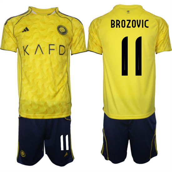Men's Al Nassr #11 BROZOVIC home 2025-26 Suit Soccer Jerseys