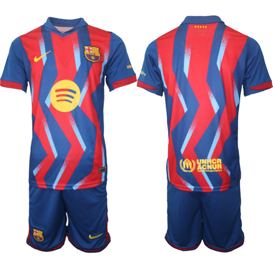 Men's Barcelona Blank 2025-26 Stadium Fourth Suit Soccer Jerseys