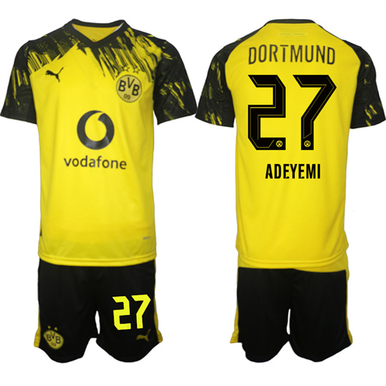 Men's Borussia Dortmund #27 ADEYEMI Home 2025-26 Suit Soccer Jerseys