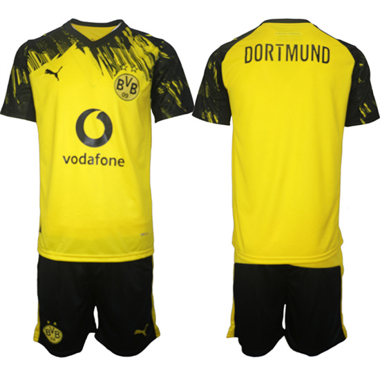 Men's Borussia Dortmund Blank Home 2025-26 Suit Soccer Jerseys