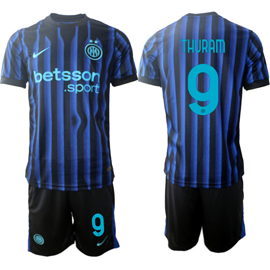 Men's Internazionale #9 THURAM 2025-26 home Suit Soccer Jerseys