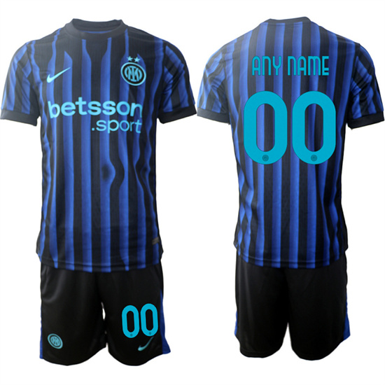 Men's Internazionale Custom Any Name And Number 2025-26 home Suit Soccer Jerseys