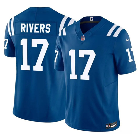 Men's Indianapolis Colts #17 Philip Rivers Blue 2025 F.U.S.E. Vapor Limited Football Stitched Jersey