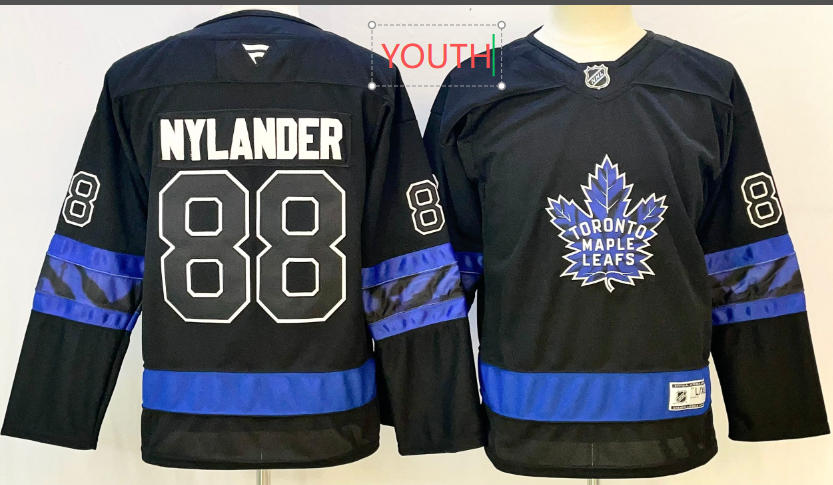 Youth Toronto Maple Leafs #88 William Nylander Black X Drew House Inside Out Stitched NHL fanatics Jersey