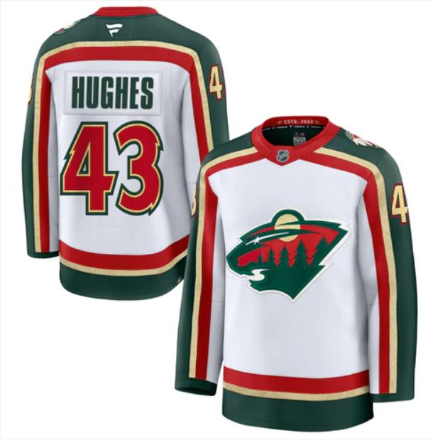 Men's Quinn Hughes Minnesota Wild #43 Fanatics Alternate Premium Jersey
