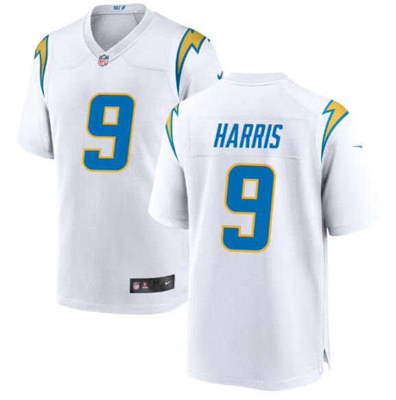 Men's Los Angeles Chargers #9 Tre Harris Alternate Charger White Game Jersey