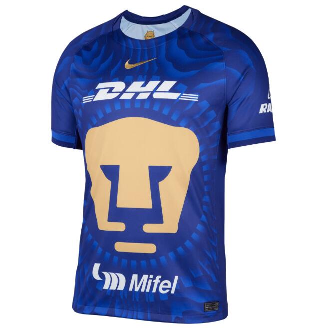 Men's PUM UNAM 2025-26 Away Deep Royal Blue Club Gold Nike Soccer AAA Jersey