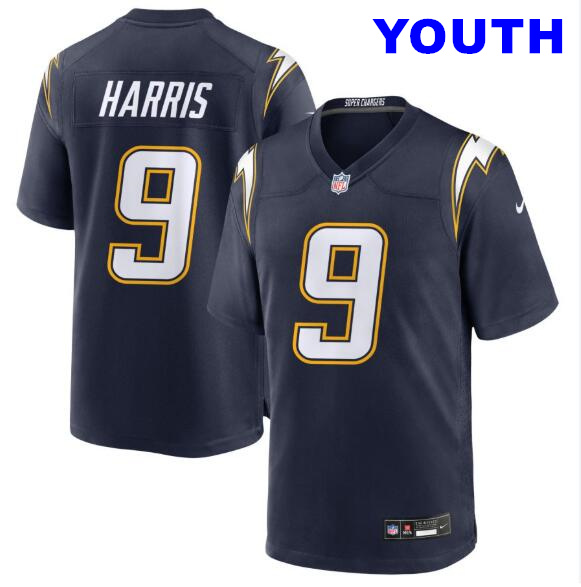 Youth Nike Ladd McConkey #9 Tre Harris Chargers Alternate Super Chargers Game Player Jersey
