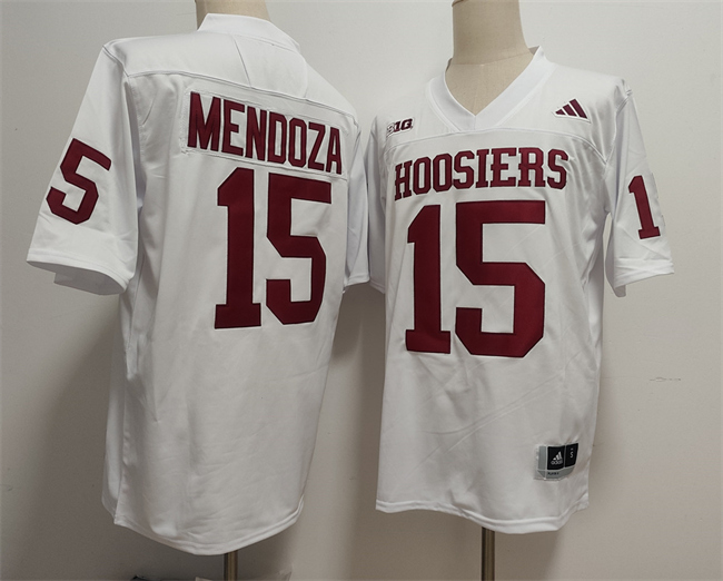 Men's Indiana Hoosiers #15 Fernando Mendoza White Stitched Football Jersey