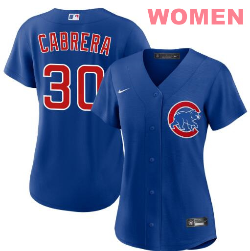 Womnen Edward Cabrera Chicago Cubs #30 Blue Alternate Limited Jersey by NIKE