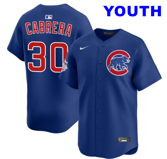 Youth Edward Cabrera Chicago Cubs #30 Blue Alternate Limited Jersey by NIKE