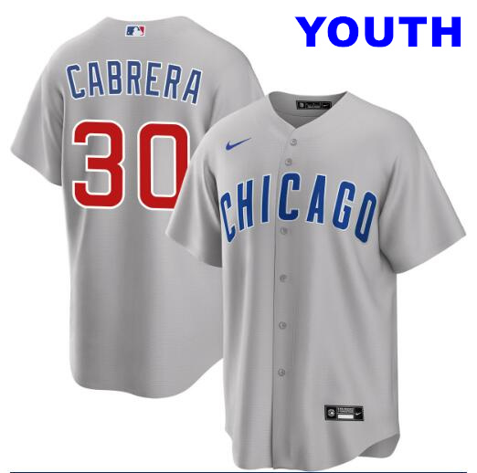 Youth Edward Cabrera Chicago Cubs #30 Road Gray Limited Jersey by NIKE