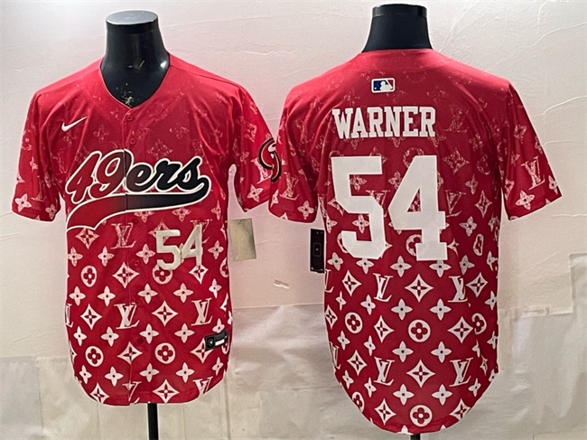 Men's San Francisco 49ers #54 Fred Warner Red Limited Stitched Baseball Jersey