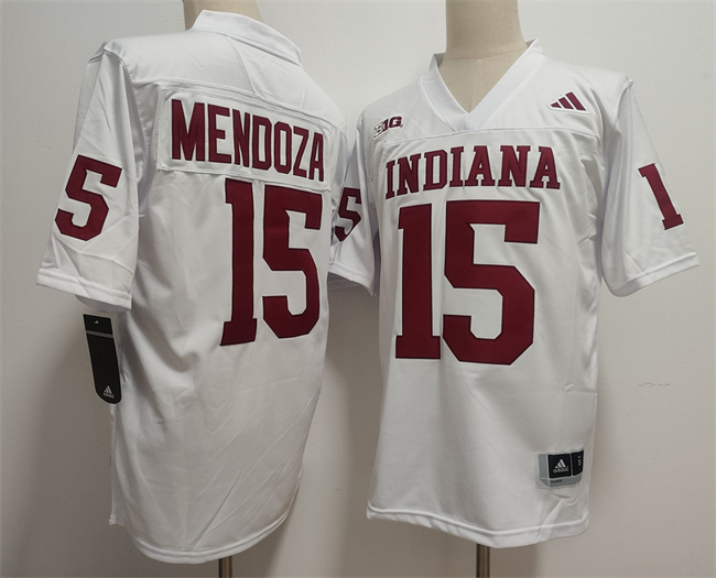 Men's Indiana Hoosiers #15 Fernando Mendoza White Stitched Basketball Jersey