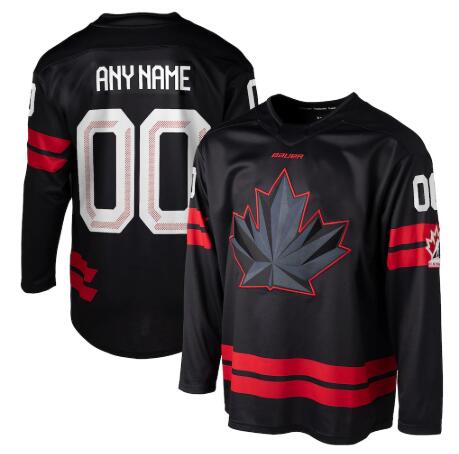 Youth/Women/Men's Canada Hockey Custom Black 2026 Stitched Hockey Jersey