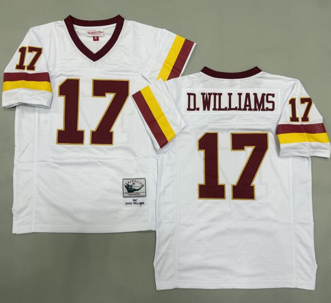 Doug Williams Washington #17 Football Team 1987 White Legacy Player Jersey