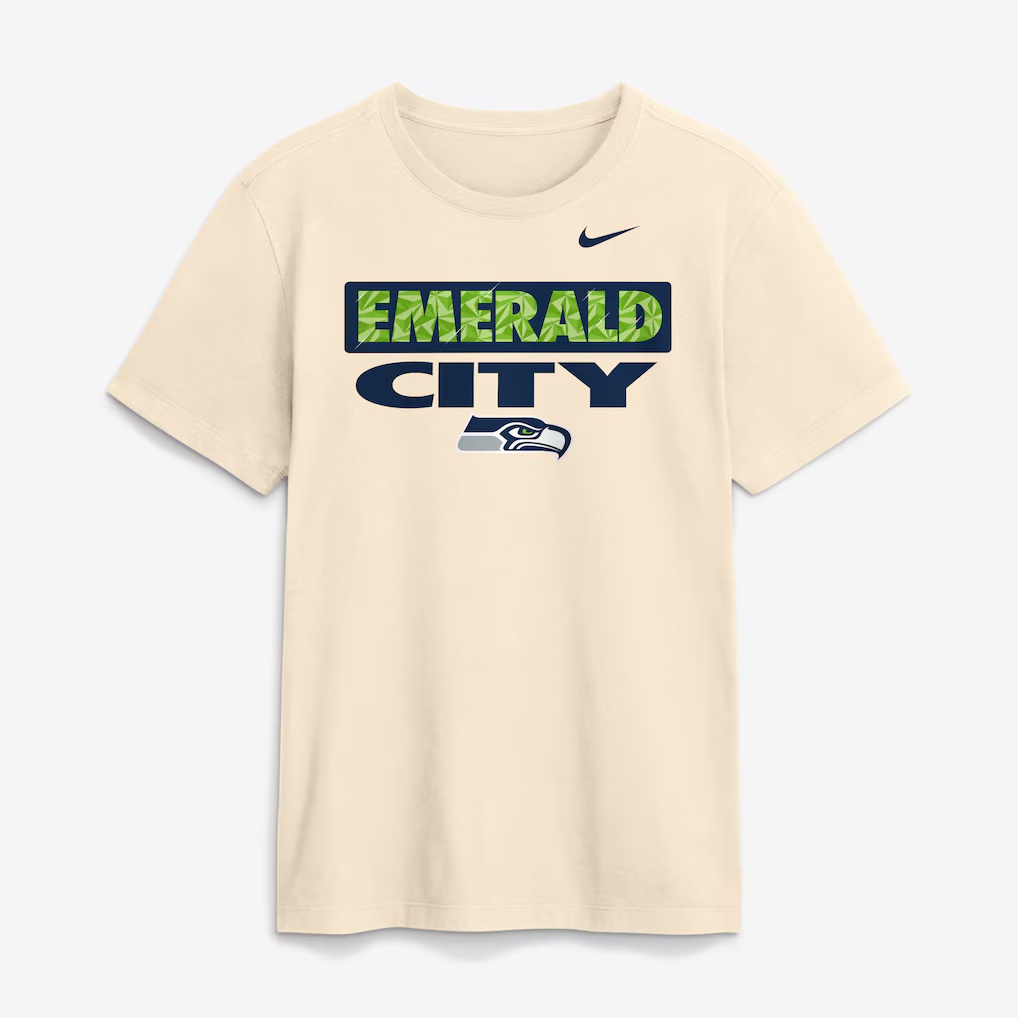 Men's Nike Natural Seattle Seahawks Emerald City T-Shirt