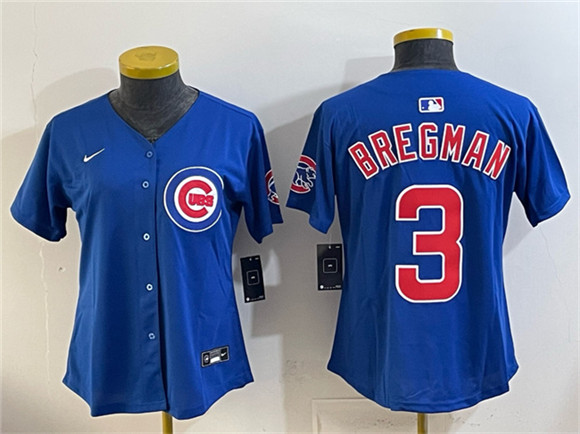 Youth Chicago Cubs #3 Alex Bregman Royal Vapor Limited Stitched Baseball Jersey