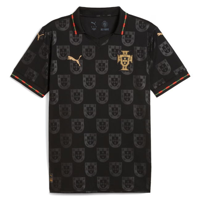 Portugal Blank Or Custom 2025-26 Special Edition Black Soccer AAA Jersey