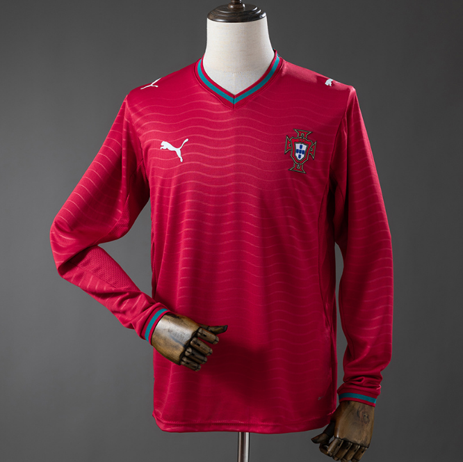 Portugal Blank Or Custom 2026 Home Long Sleeve Soccer AAA Jersey