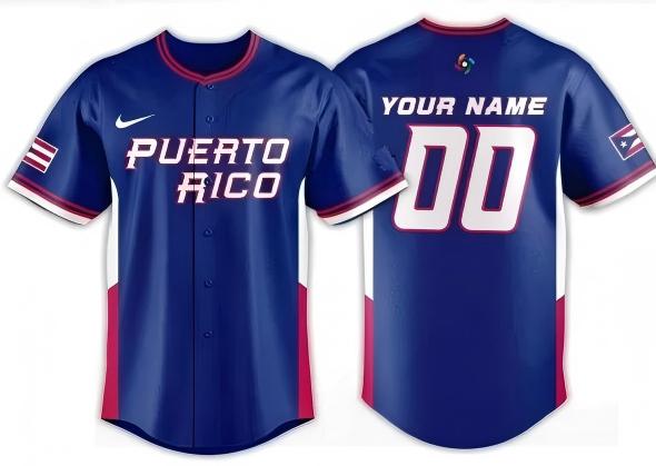Custom Puerto Rico Baseball Nike Royal Road 2026 World Baseball Classic Limited Jersey