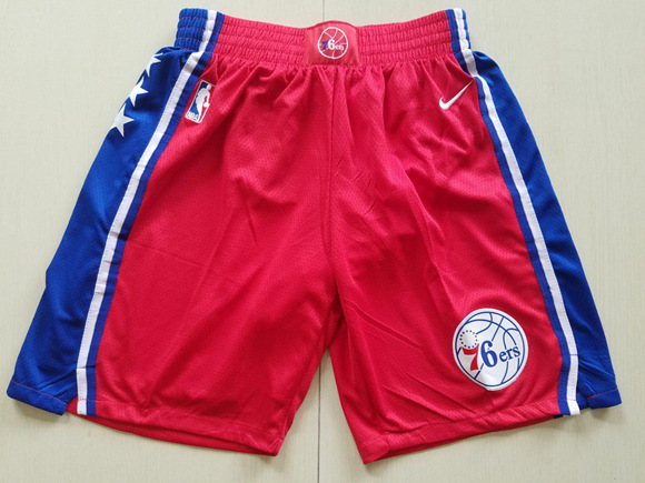 Men's Philadelphia 76ers Red NBA Shorts (Run Smaller)