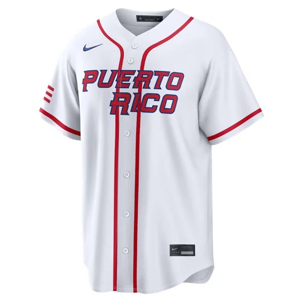 Puerto Rico Baseball Blank Nike White Home 2026 World Baseball Classic Limited Team Jersey