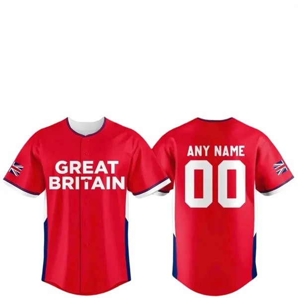 Custom Great Britain Baseball Nike Red 2026 World Baseball Classic Jersey