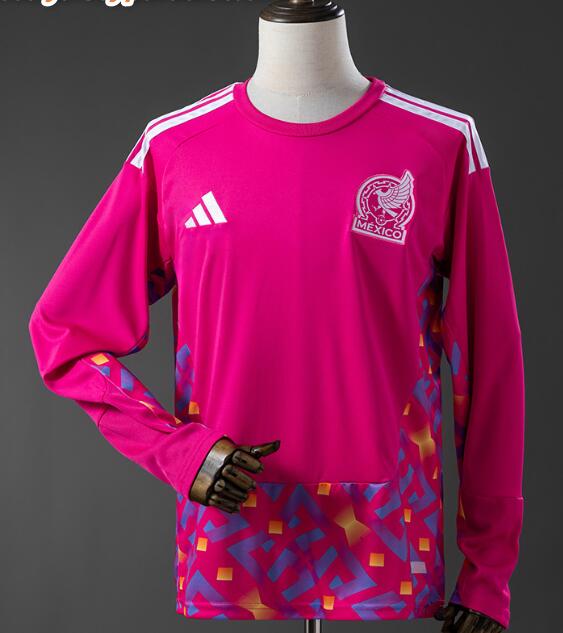 Mexico 2026 Goalkeeper Pink Long Sleeve Soccer AAA Jersey