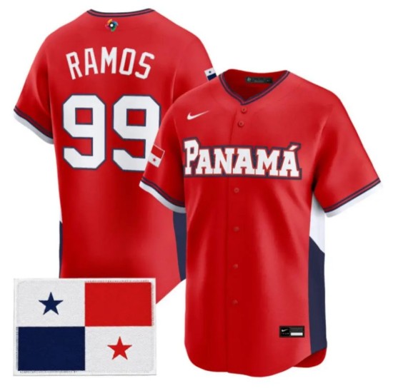 Panama Baseball #99 Jose Ramos 2026 World Baseball Red Limited Jersey
