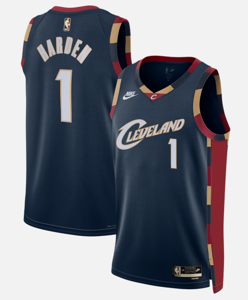 Men's Cleveland Cavaliers #1 James Harden Navy 2026 Classic Edition Stitched Basketball Jersey