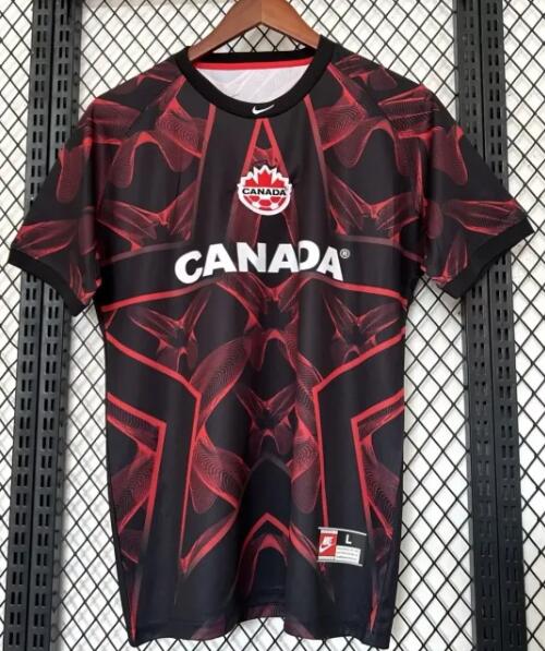 Canada Blank 2026-27 Goalkeeper Black & Red Thailand Soccer AAA Jersey