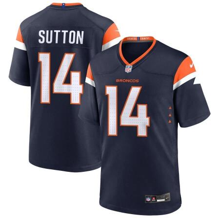Men's Denver Broncos Courtland Sutton #14 Nike Navy Alternate 2025 NFL Game Jersey