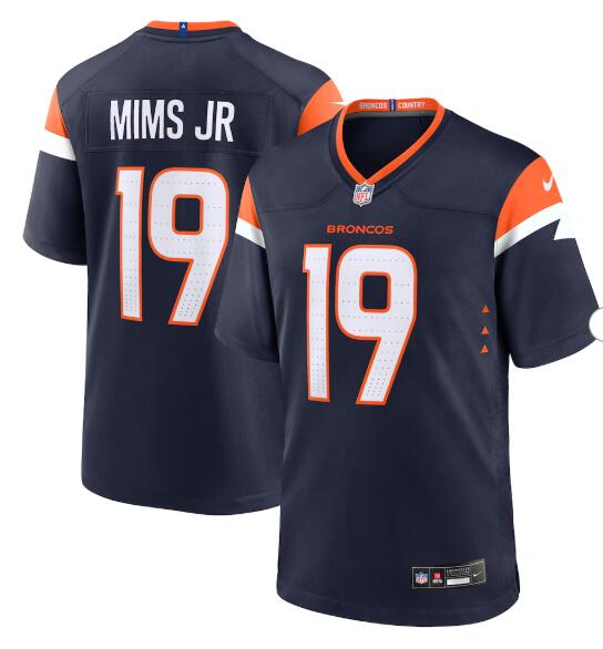Men's Denver Broncos #19 Marvin Mims Jr Nike Navy Alternate Game Jersey