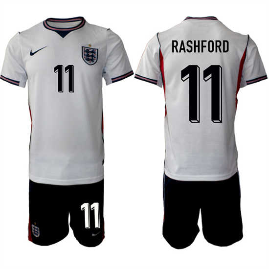 Men's England #11 RASHFORD National Team FIFA x World Cup 2026 Home On Field Jersey