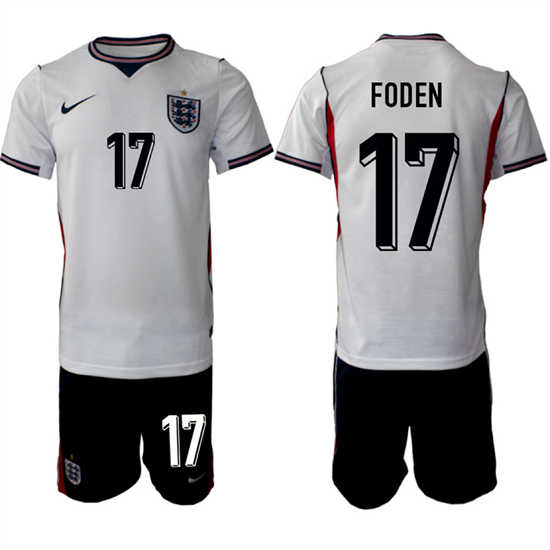 Men's England #17 FODEN National Team FIFA x World Cup 2026 Home On Field Jersey