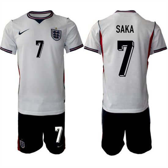 Men's England #7 SAKA National Team FIFA x World Cup 2026 Home On Field Jersey