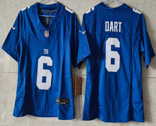Youth New York Giants #6 Jaxson Dart Limited FUSE Blue Vapor Jersey