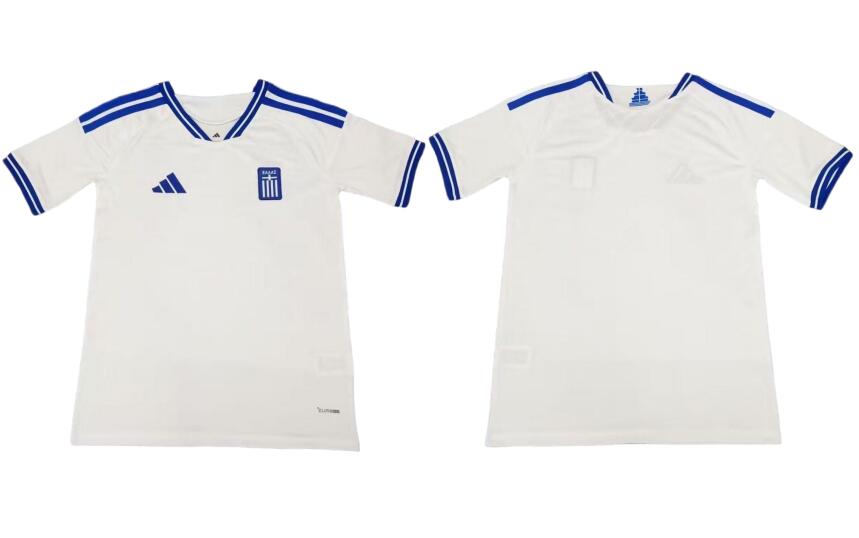 Men's Greece Blank 2026 World Cup Home White FIFA Soccer AAA Jersey