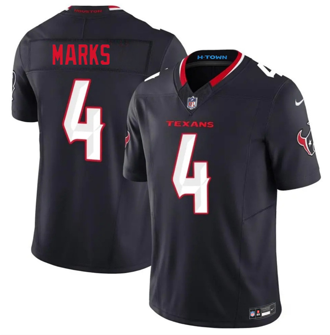Men's Houston Texans #4 Woody Marks Navy 2nd Alternate 2026 F.U.S.E. Vapor Limited Stitched Football Jersey