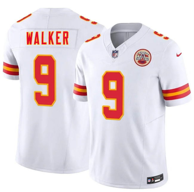 Men’s Kansas City Chiefs #9 Kenneth Walker III White 2026 F.U.S.E. Vapor Untouchable Limited Stitched Football Jersey