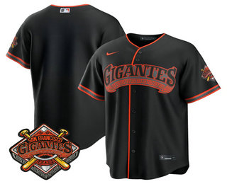 Men's San Francisco Giants Blank Black 2026 Alternate Stadium Stitched Jersey